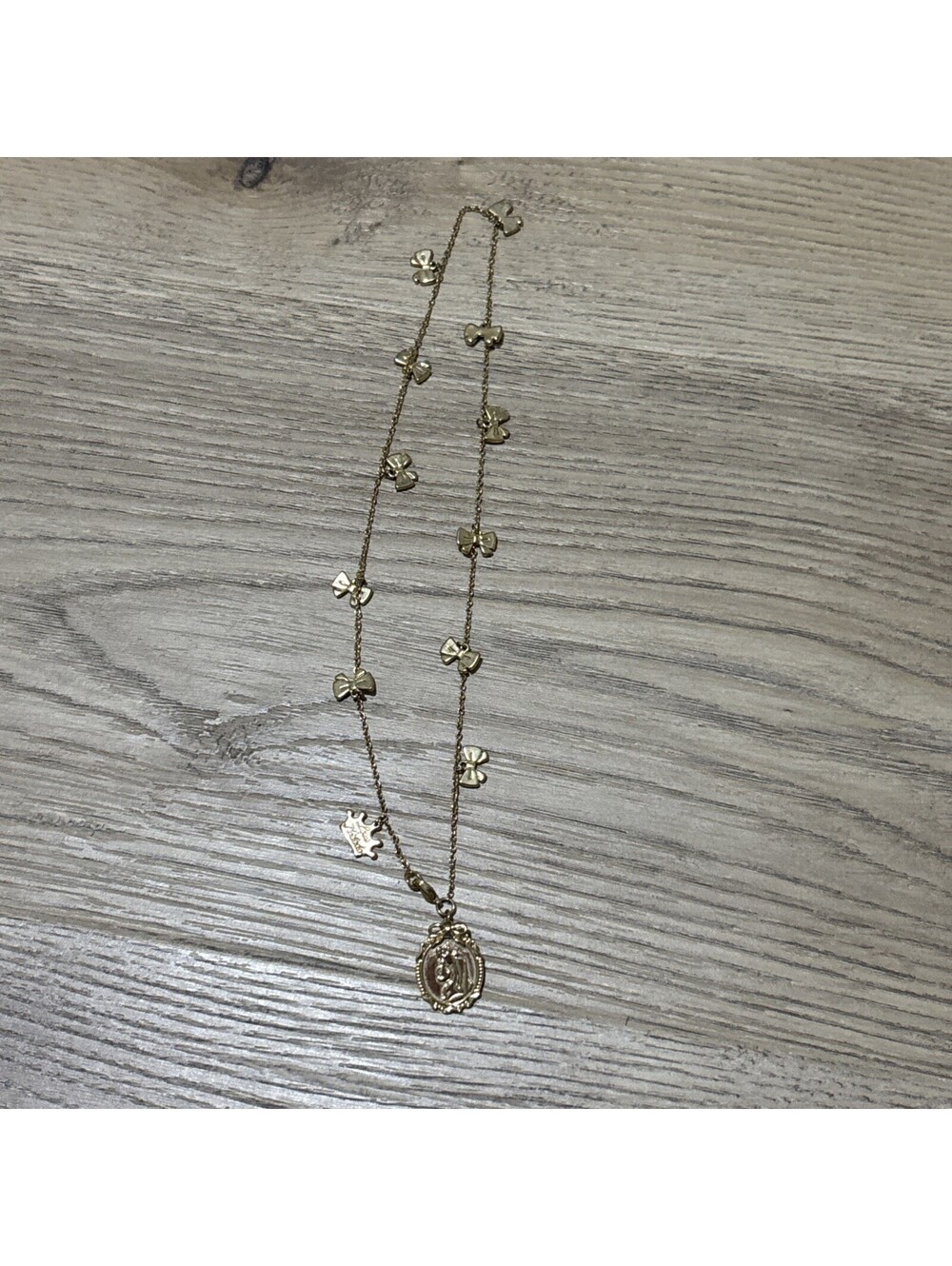 Vintage Sleeping Beauty Necklace With Bows